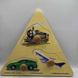 Melissa & Doug  Wooden Puzzle Board with Vehicles